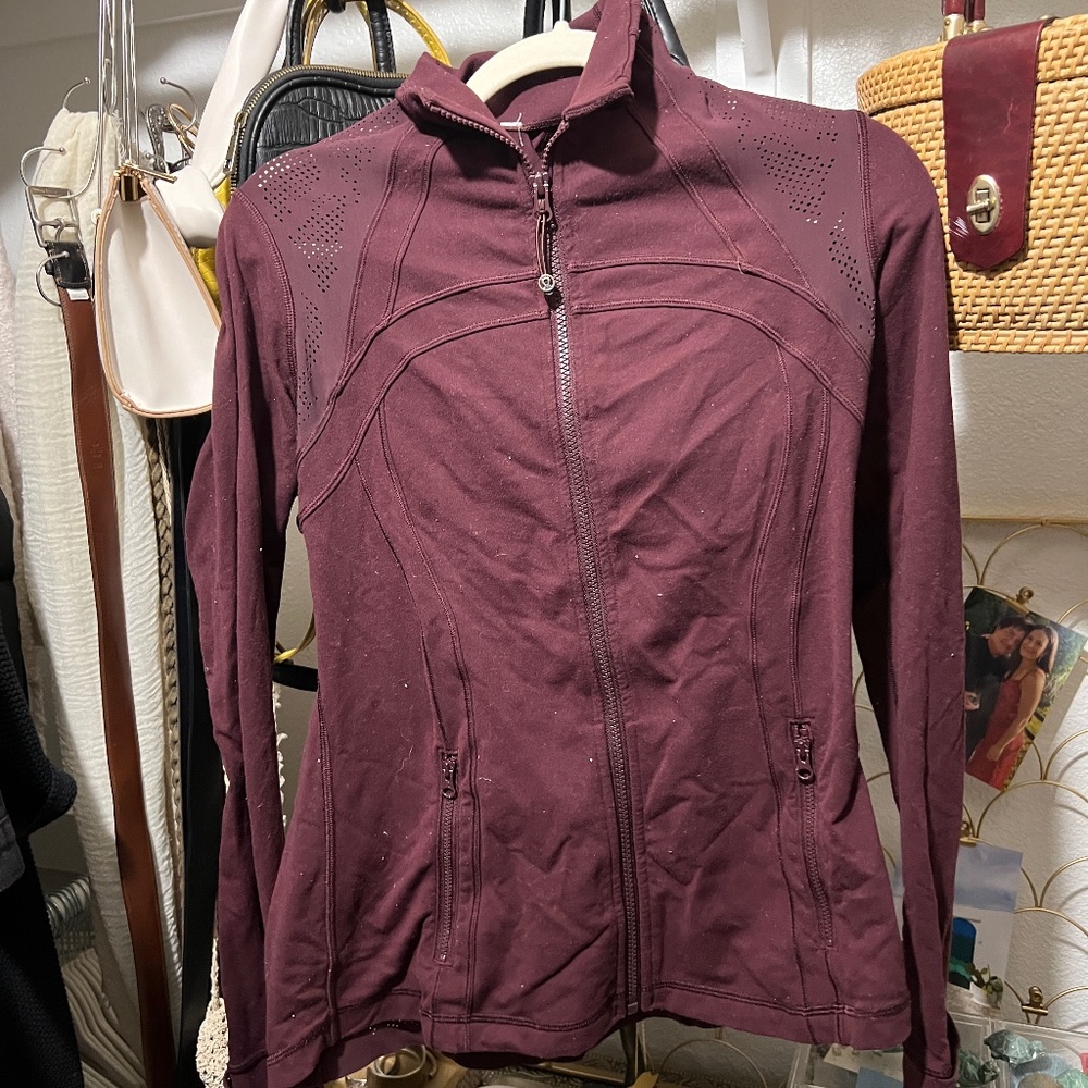 Lululemon Burgundy Zip Up Jacket